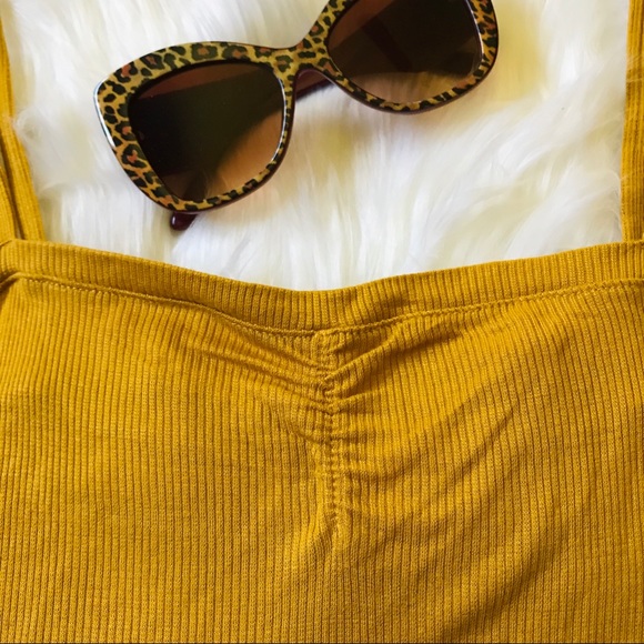 NWOT PST By Project Social T Mustard Tank Top, L - Picture 2 of 5